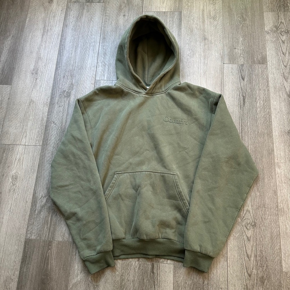Comfrt Olive Green Hoodie Pullover Sweatshirt men Small